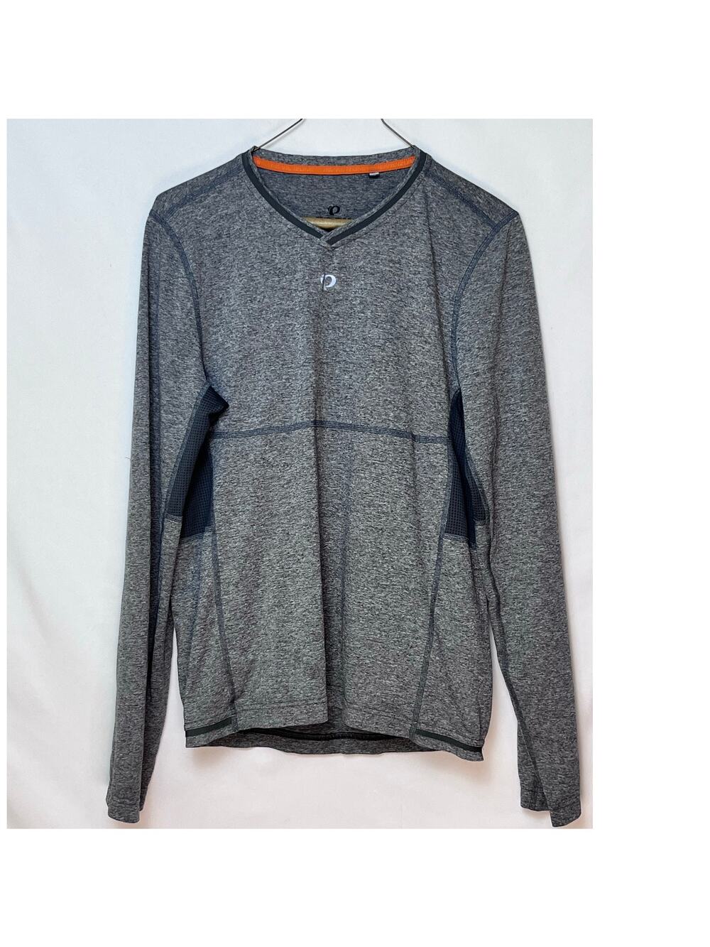 Pearl Izumi Women Gray Small V-Neck Long Sleeve Athletic Athleisure Pullover